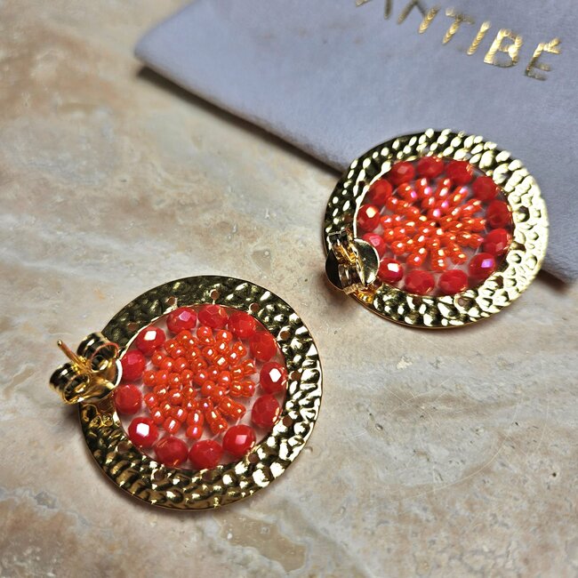 Oorbellen Cléo - Coral