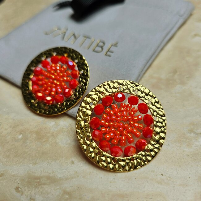 Oorbellen Cléo - Coral