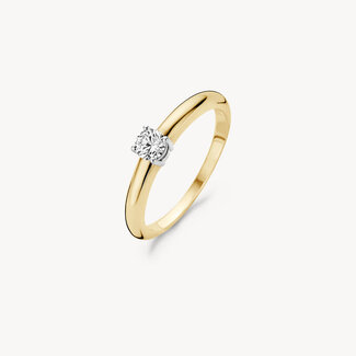 Blush Gold Jewels Ring 1067BZI - 14k Geel -en Witgoud met zirkonia