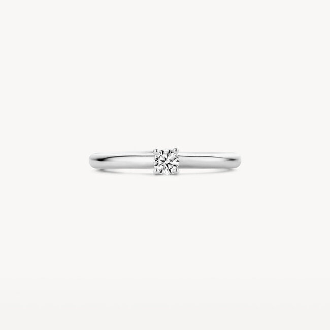 Ring 1112WZI - 14k Witgoud met Zirkonia