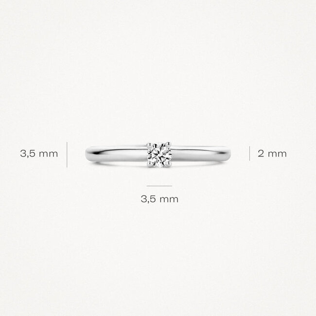 Ring 1112WZI - 14k Witgoud met Zirkonia