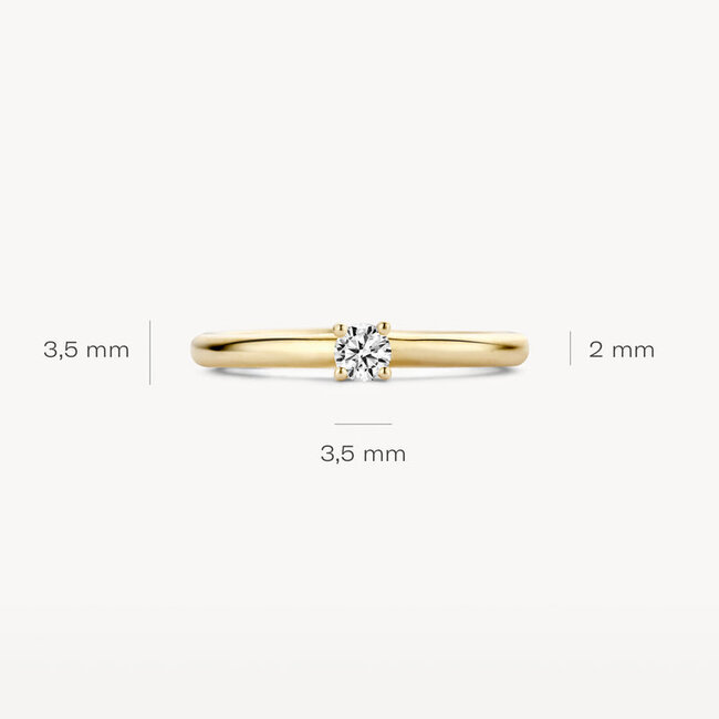 Ring 1112YZI - 14k Geelgoud met Zirkonia