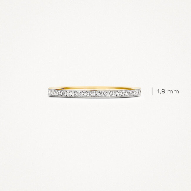 Ring 1119BZI - 14k Geel en Wit Goud met Zirkonia
