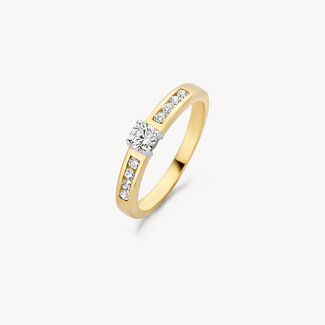Blush Gold Jewels Ring 1125BZI - 14k Geel en Witgoud met Zirkonia