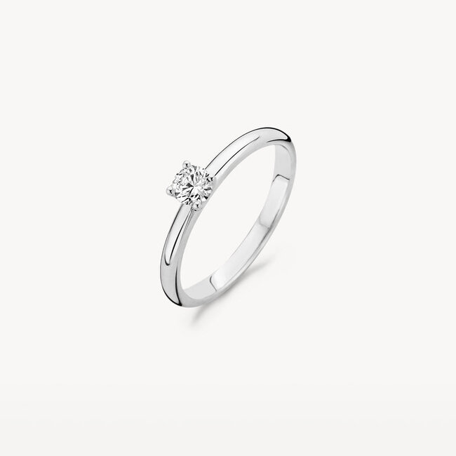 Ring 1132WZI - 14k Witgoud met Zirkonia