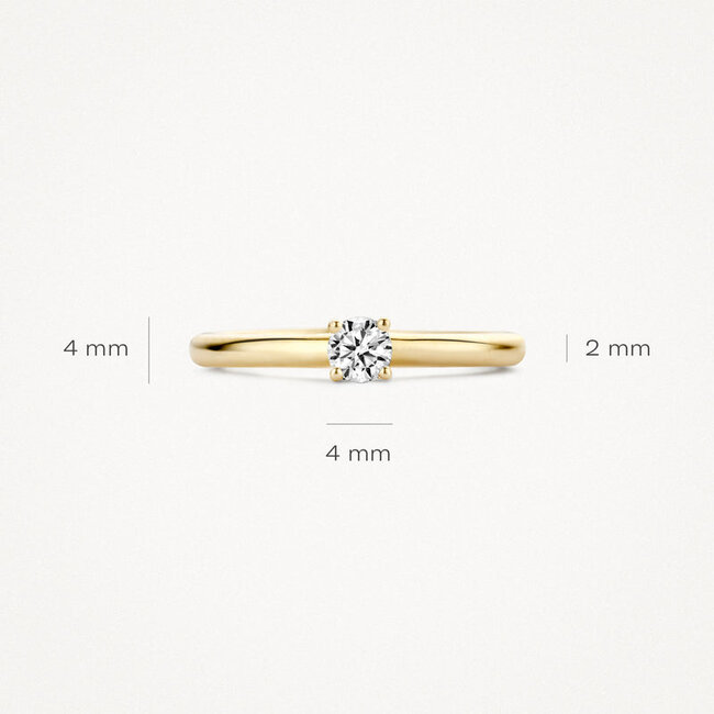Ring 1132YZI - 14k Geel Goud met Zirkonia