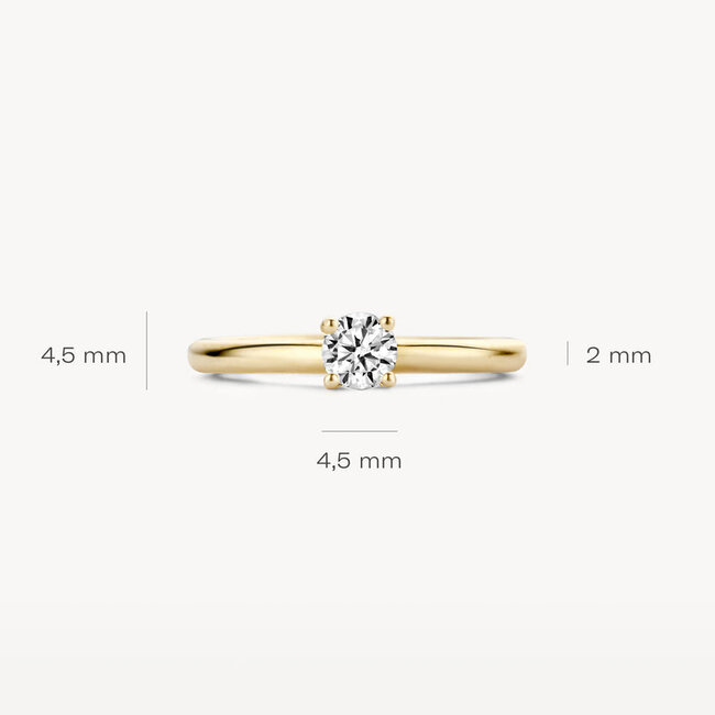 Ring 1133YZI - Geel Goud (14Krt.) met Zirconia
