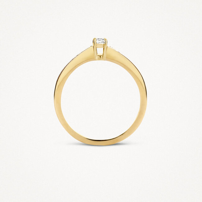 Ring 1145BZI - 14k Geel goud met Zirkonia