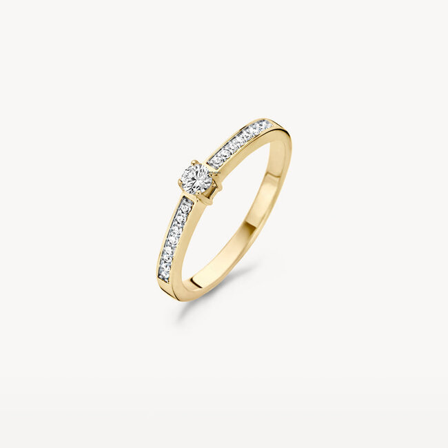 Ring 1145BZI - 14k Geel goud met Zirkonia