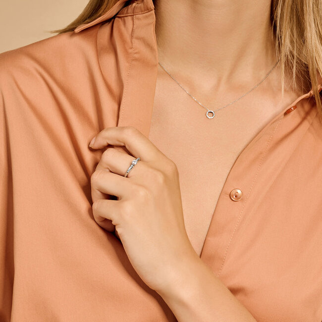 Ring 1155WZI - 14k Witgoud met Zirkonia