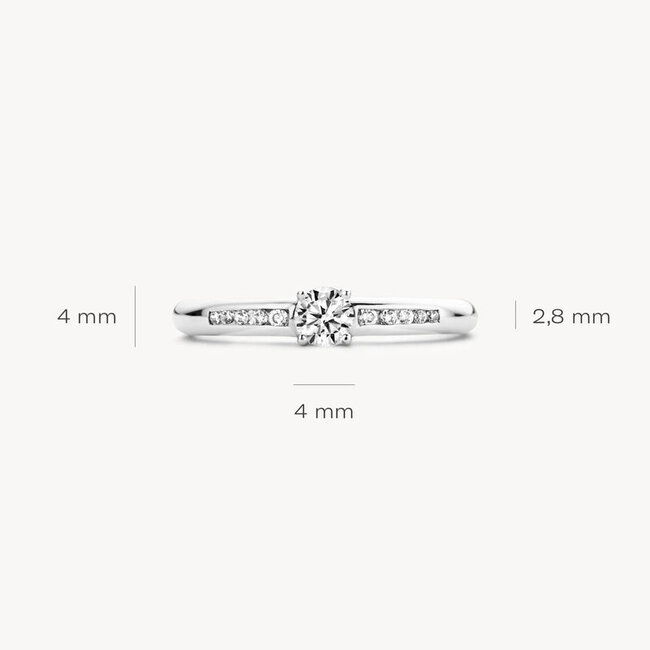 Ring 1155WZI - 14k Witgoud met Zirkonia