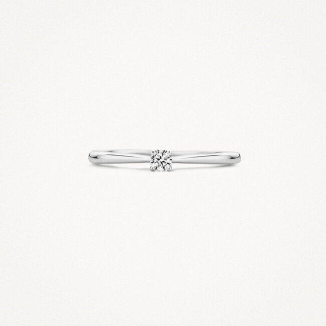 Ring 1186WZI - 14k Witgoud met Zirkonia