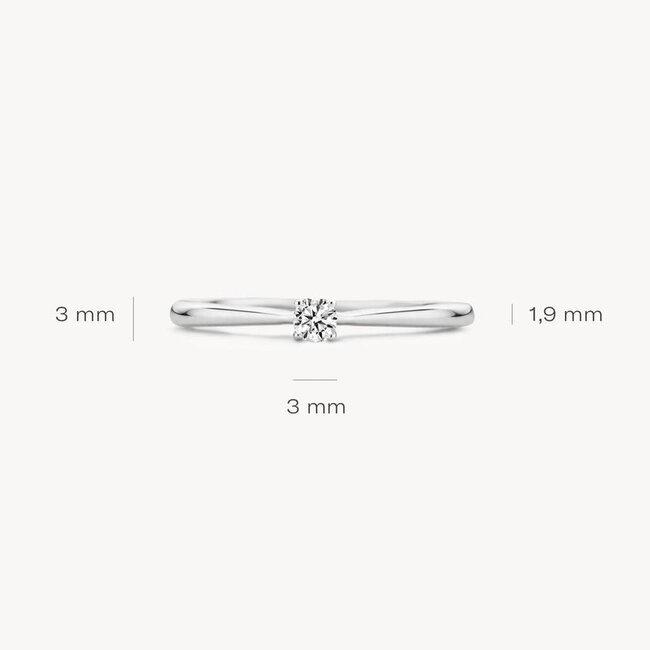 Ring 1186WZI - 14k Witgoud met Zirkonia