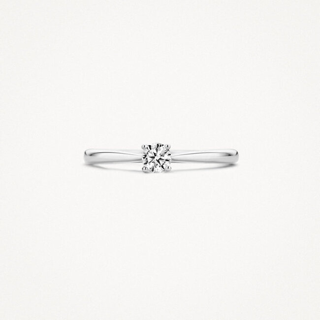 Ring 1187WZI - 14k Witgoud met Zirkonia