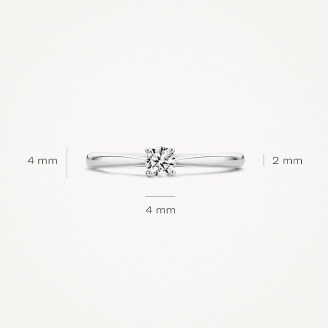 Ring 1187WZI - 14k Witgoud met Zirkonia