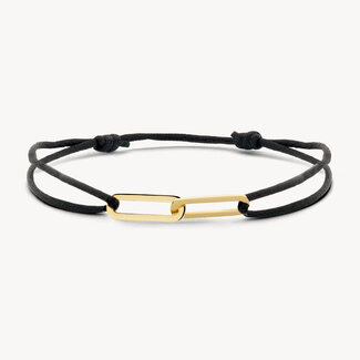 Blush Gold Jewels Armband 2216YGO - 14k Geel goud met zijdekoord