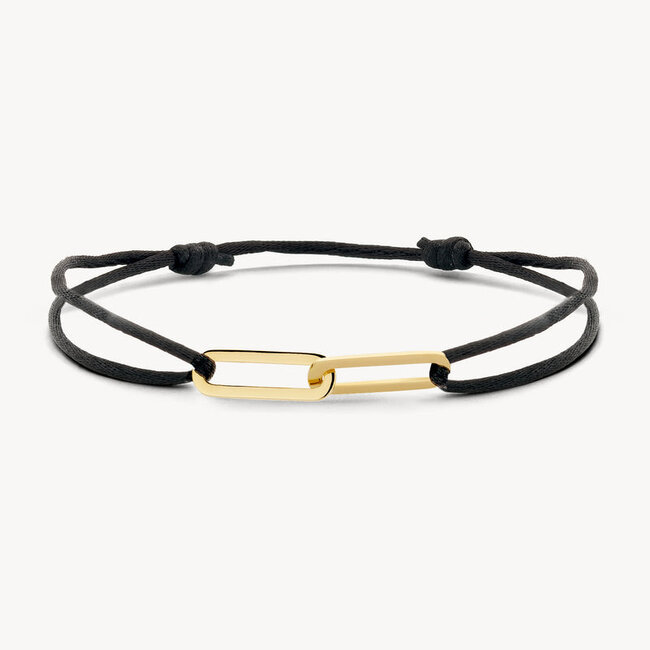 Armband 2216YGO - 14k Geel goud met zijdekoord