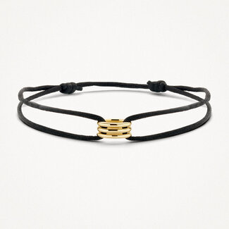 Blush Gold Jewels Armband 2215YGO - 14k Geel goud met zijdekoord