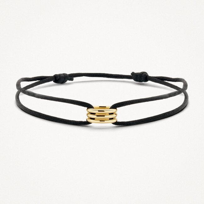 Armband 2215YGO - 14k Geel goud met zijdekoord