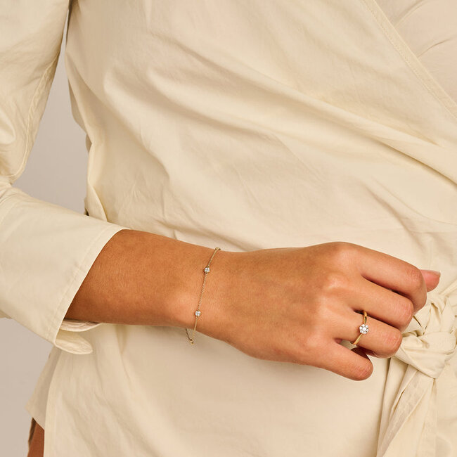 Armband 2213YZI - 14k Geelgoud met zirkonia