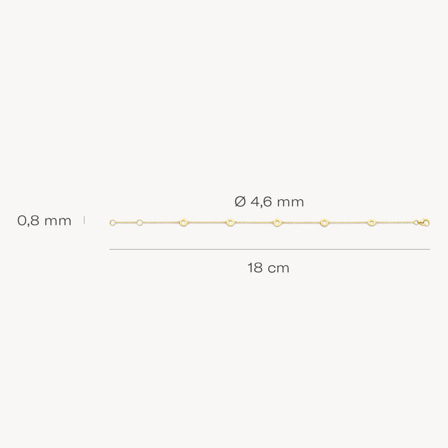 Armband 2201YGO - 14k Geelgoud