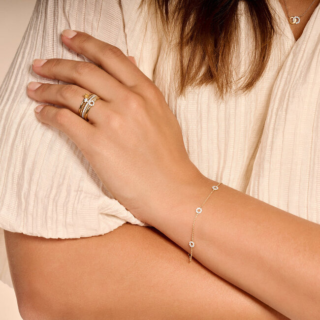 Armband 2200YZI - 14k Geelgoud met zirkonia