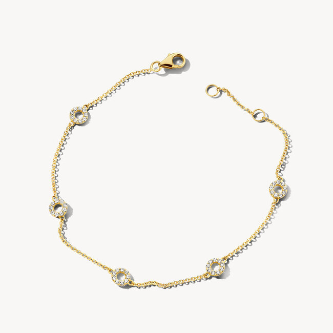 Armband 2200YZI - 14k Geelgoud met zirkonia