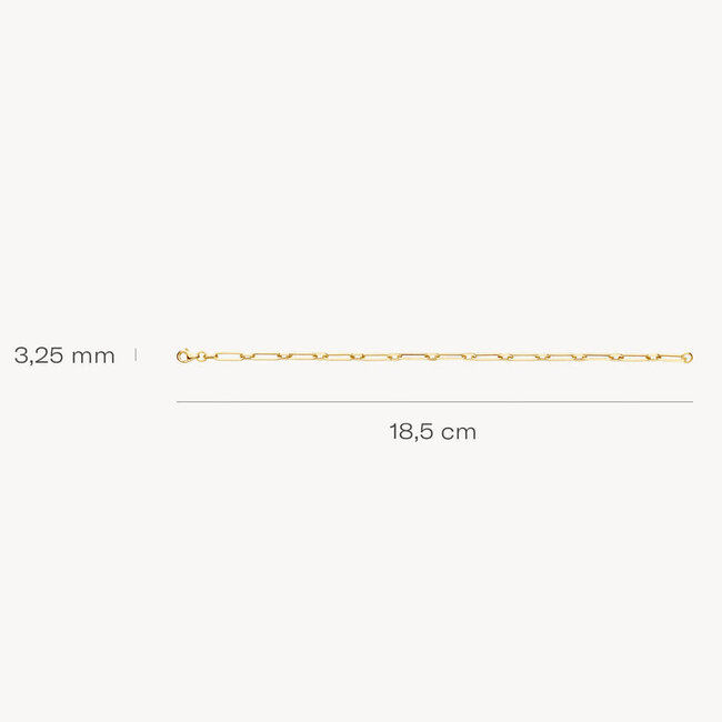 Armband 2189YGO/18.5 - 14k Geelgoud