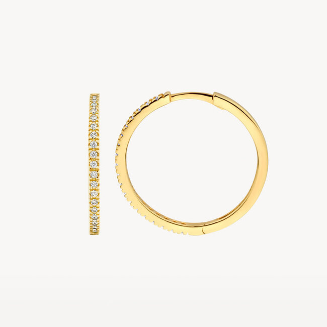 Oorringen 7306YZI - 14k Geelgoud met zirkonia
