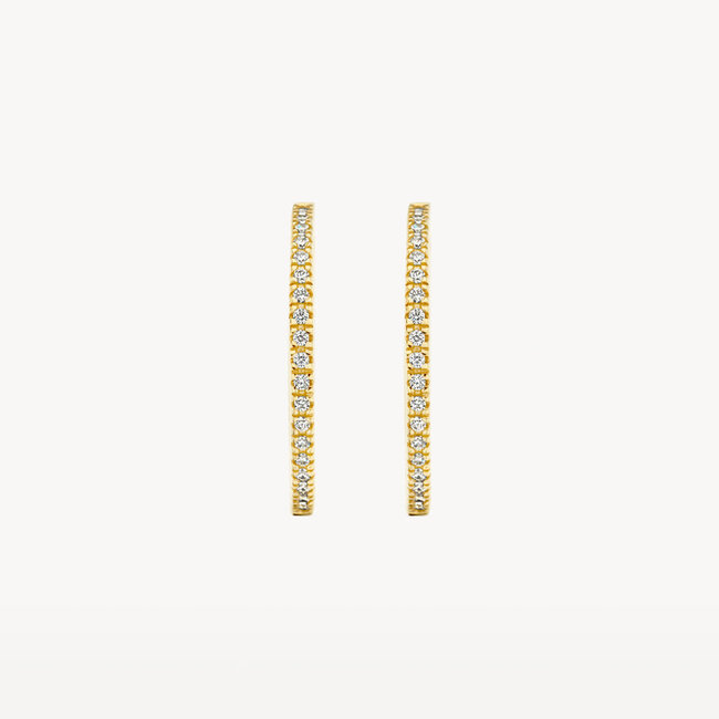 Oorringen 7306YZI - 14k Geelgoud met zirkonia