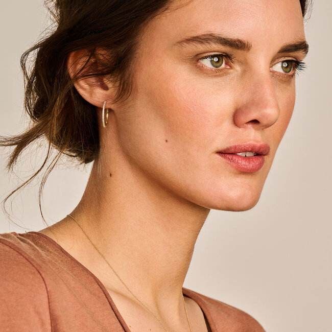 Oorringen 7306YZI - 14k Geelgoud met zirkonia