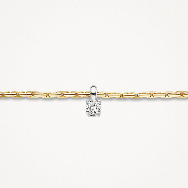 Armband 2156BZI - Geel en Wit Goud (14Krt.) met Zirconia