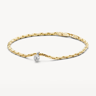 Blush Gold Jewels Armband 2156BZI - Geel en Wit Goud (14Krt.) met Zirconia