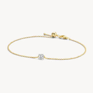 Blush Gold Jewels Armband 2166BZI - Geel en wit goud (14Krt.) met Zirconia