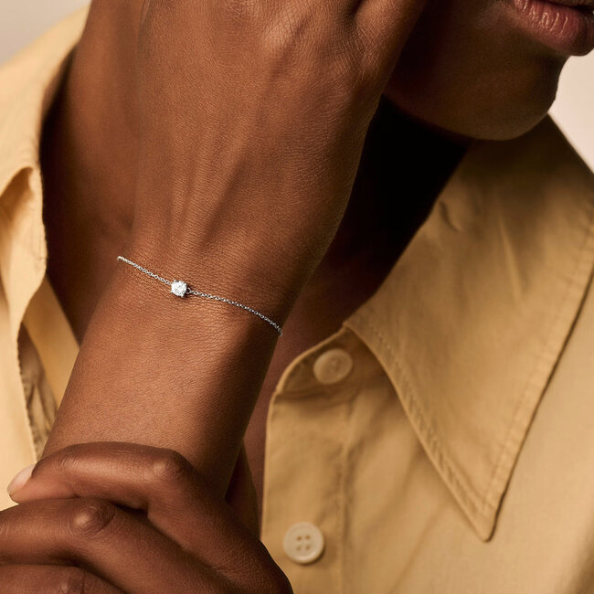 Armband 2166WZI - Witgoud (14Krt.) met Zirconia