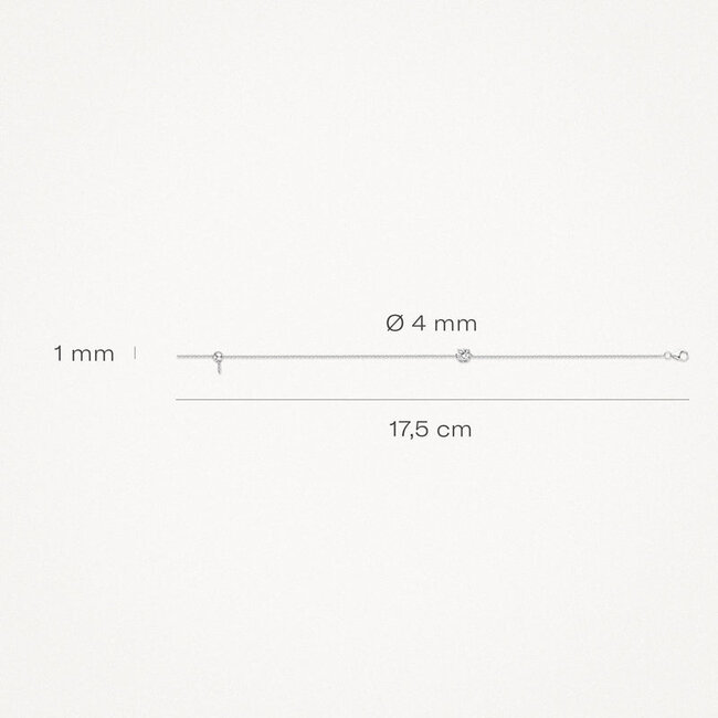 Armband 2166WZI - Witgoud (14Krt.) met Zirconia