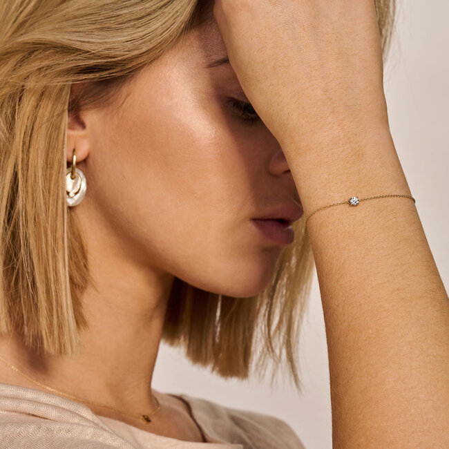 Armband 2166YZI - Geelgoud (14Krt.) met Zirconia