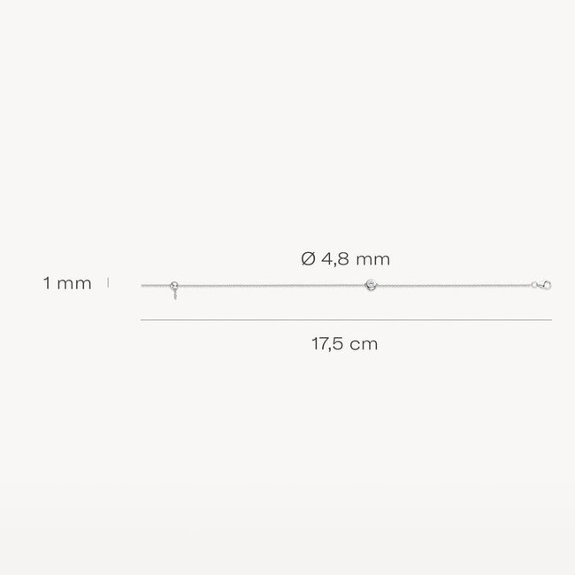 Armband 2167WZI - Witgoud (14Krt.) met Zirconia