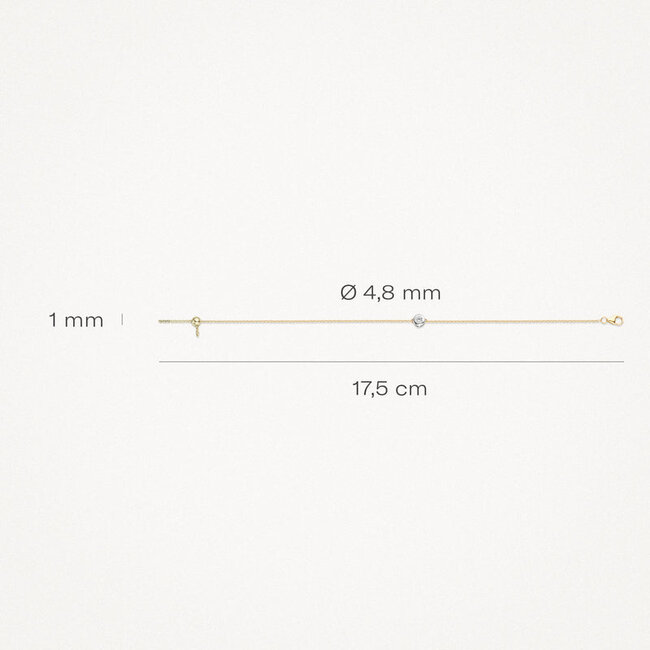 Armband 2167YZI - Geelgoud (14Krt.) met Zirconia