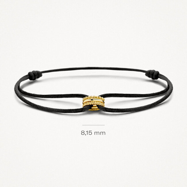Armband 2174YGO - Geel Goud (14Krt.) met Zijdekoord
