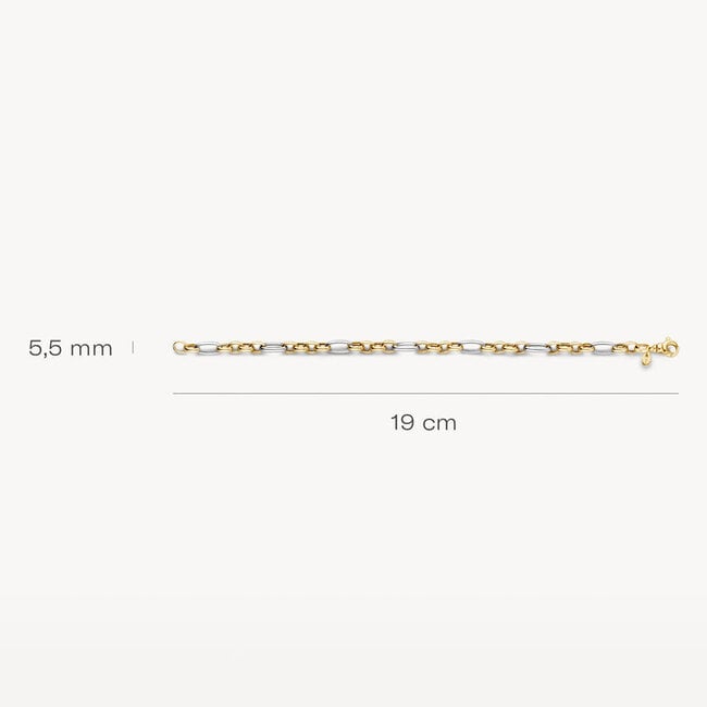 Armband 2177BGO - Geel en Wit Goud (14Krt.)