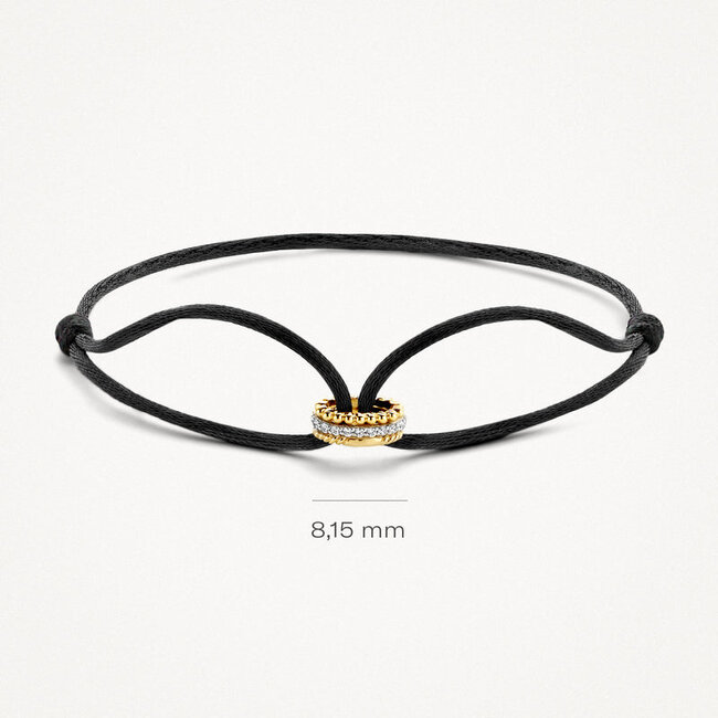 Armband 2181YZI - 14k Geelgoud met Zijdekoord