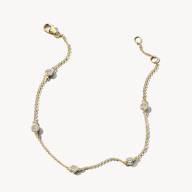 Armband 2187YZI - 14k Geelgoud met Zirkonia
