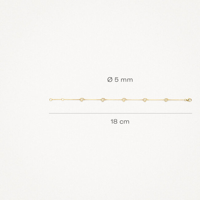 Armband 2211YZI - 14k Geelgoud met zirkonia