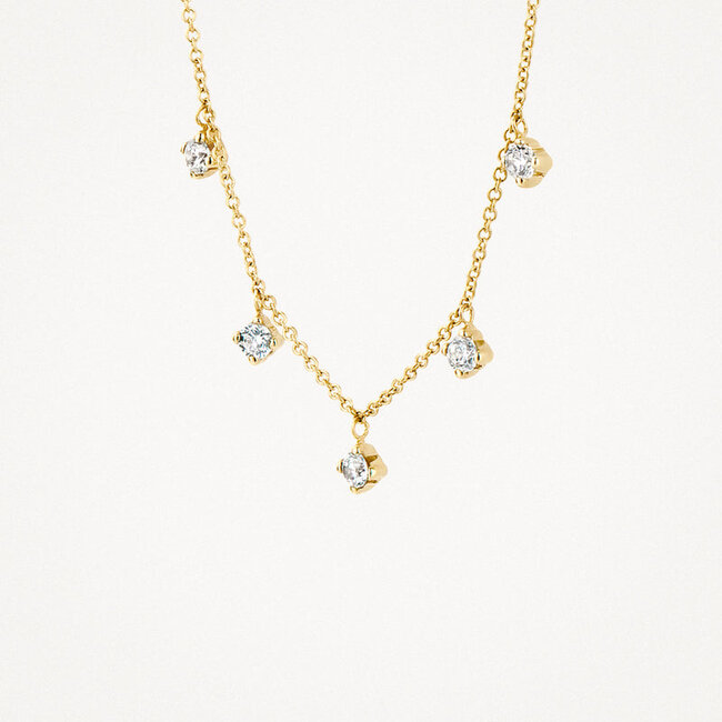 Collier 3157YZI - 14k Geel goud met zirkonia