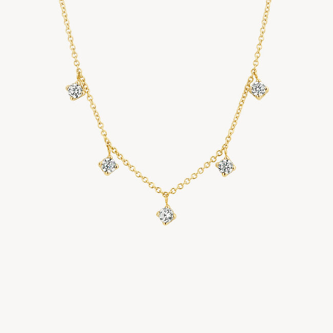 Collier 3157YZI - 14k Geel goud met zirkonia