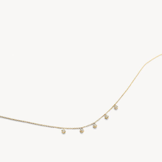 Collier 3157YZI - 14k Geel goud met zirkonia