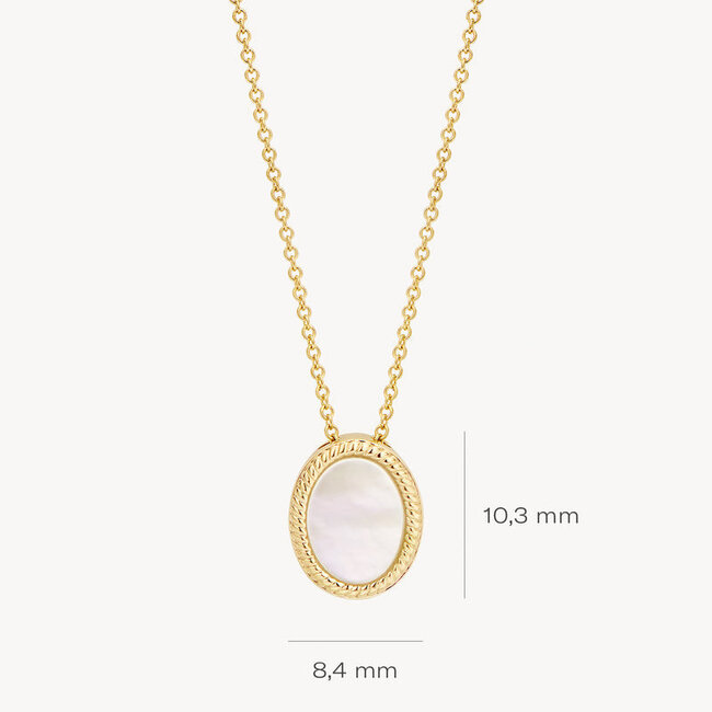 Collier 3154YMP - 14k Geelgoud met Mother of pearl
