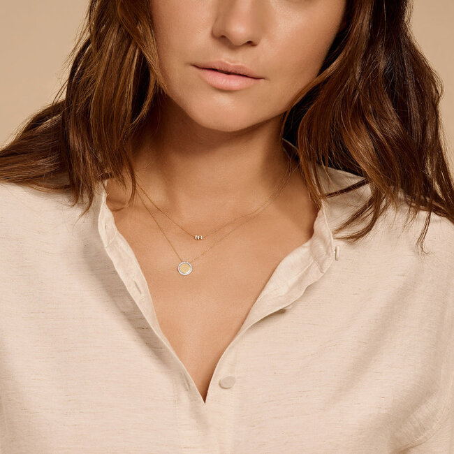 Collier 3136YZI - 14k Geelgoud met zirkonia