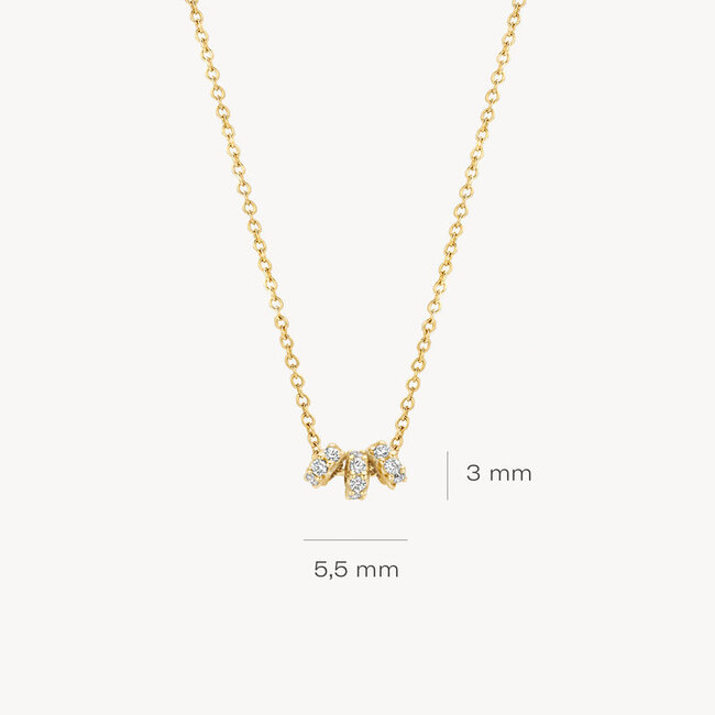 Collier 3136YZI - 14k Geelgoud met zirkonia